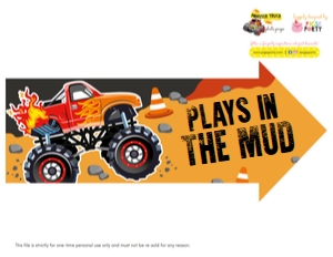Monster Truck Photo Props: Monster truck Photo Booth Kit