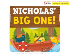 Fishing Party Signs Pack design preview