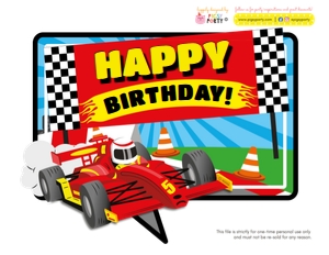 Car Racing Photo Props: Car Racing Photo Booth Kit