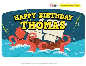 Kraken Party Signs Pack design preview