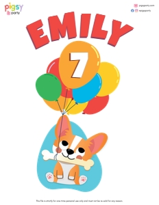 Puppy Dogs Birthday Shirt design preview