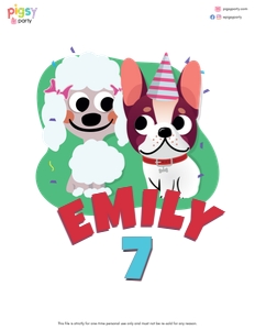Puppy Dogs Birthday Shirt design preview