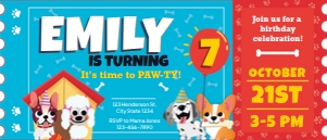 Puppy Dogs Ticket Invitation design preview
