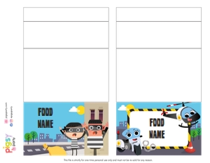 Police Patrol Food Labels design preview