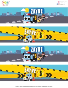Police Patrol Bottle Wrappers design preview