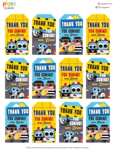 Police Patrol Gift Tags design preview