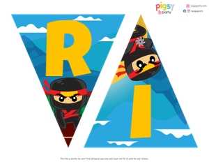 Ninja Banner: Ninja Party Decorations Kit