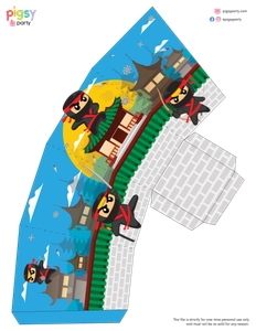 Ninja Favor Boxes: Ninja Party Decorations Kit