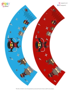 Ninja Cupcake Wrappers: Ninja Cupcake Toppers
