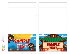 Ninja Food Labels design preview