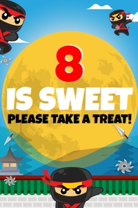 Ninja Treats Sign: Ninja Party Decorations Kit