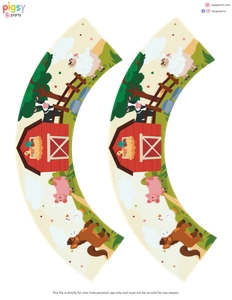 Animal Farm Cupcake Wrappers: Animal Farm Party Decorations Kit