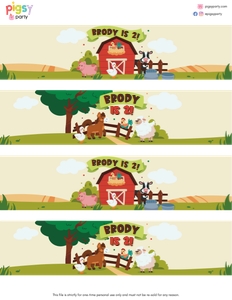 Animal Farm Bottle Wrappers design preview
