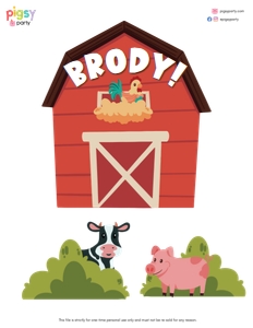 Animal Farm Cake Toppers: Animal Farm Party Decorations Kit