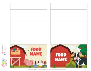 Animal Farm Food Labels design preview