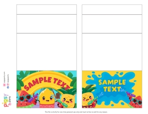 Waterpark Food Labels design preview
