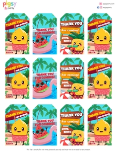 Waterpark Gift Tags design preview