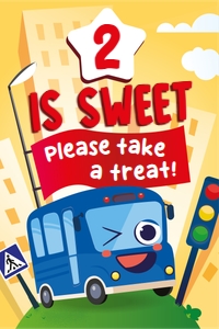 Wheels on the Bus Go Round Treats Sign design preview