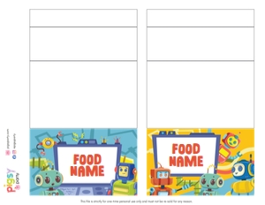 Robots and Science Food Labels design preview