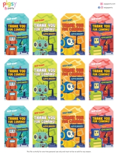 Robots and Science Gift Tags design preview