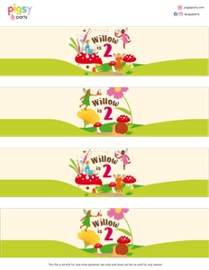 Fairy Garden Bottle Wrappers design preview