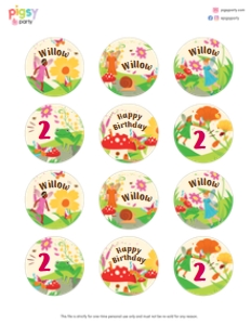 Fairies Garden Cupcake Toppers: Fairy Garden Cupcake Toppers