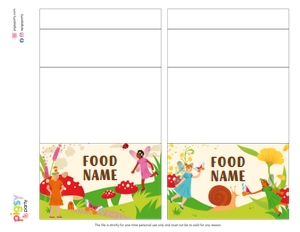 Fairy Garden Food Labels design preview