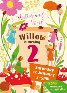 Fairy Garden Invitation design preview