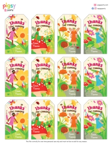 Fairy Garden Gift Tags design preview
