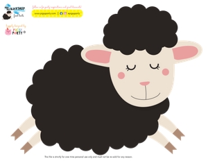 Baa Baa Black Sheep Cut-Outs: Baa Baa Black Sheep Party Kit