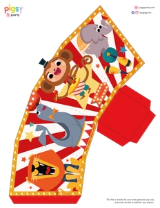 Circus Favor Box: Circus Party Decorations Kit