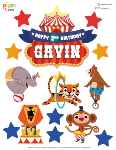 Circus Cake Topper: Circus Cake Topper