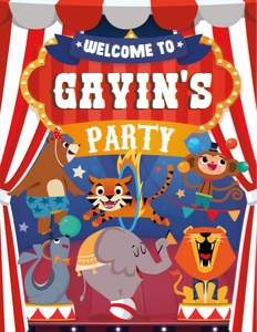 Circus Welcome Sign: Circus Party Decorations Kit
