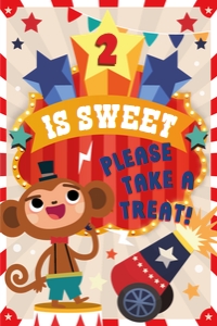 Circus Treats Sign: Circus Party Decorations Kit