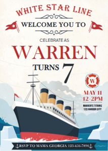 Titanic Party Decorations Kit design preview