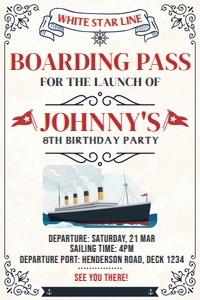 Titanic Boarding Pass: Titanic Boarding Pass