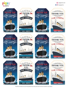 Titanic Gift Tags design preview