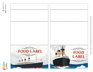 Titanic Food Labels design preview