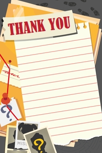Sherlock Thank You Card design preview