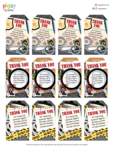 Sherlock Gift Tags design preview