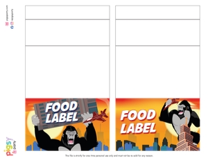 King Kong Food Labels: King Kong Party Decorations Kit