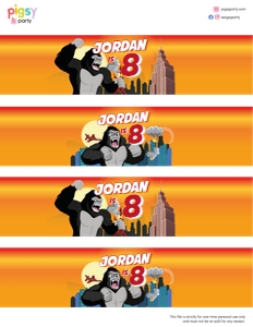King Kong Bottle Wrappers: King Kong Party Decorations Kit