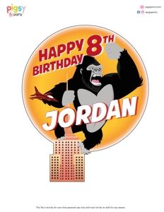King Kong Cake Topper: King Kong Party Decorations Kit