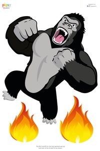 King Kong Cut-Outs 24x36: King Kong Party Decorations Kit