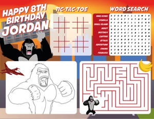 King Kong Coloring Activities Sheet: King Kong Coloring Activities Sheet