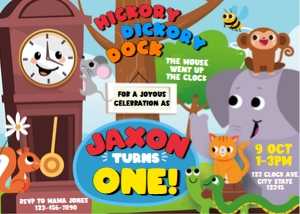 Hickory Dickory Invitation design preview