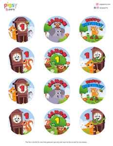 Hickory Dickory Cupcake Toppers: Hickory Dickory Cupcake Toppers
