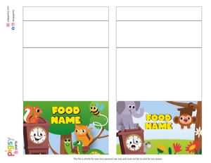 Hickory Dickory Food Labels design preview