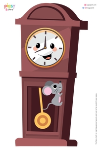 Hickory Dickory Dock Cut-Outs 1: Hickory Dickory Dock Party Decoration Kit