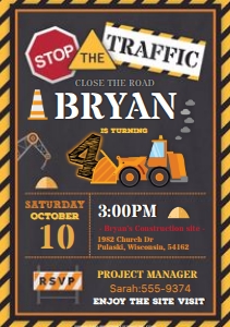 Construction E-Invite design preview